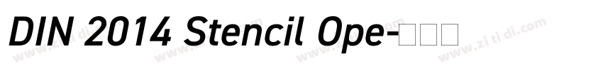 DIN 2014 Stencil Ope字体转换